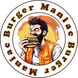 Burger Maniac logo.